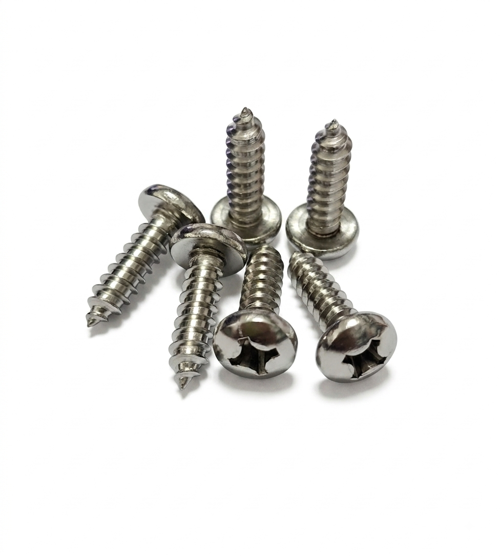 12 x 3/4 Stainless steel SS self tapping 304 Grade pan head phillips machine screw for HVAC and hardware applications in UAE