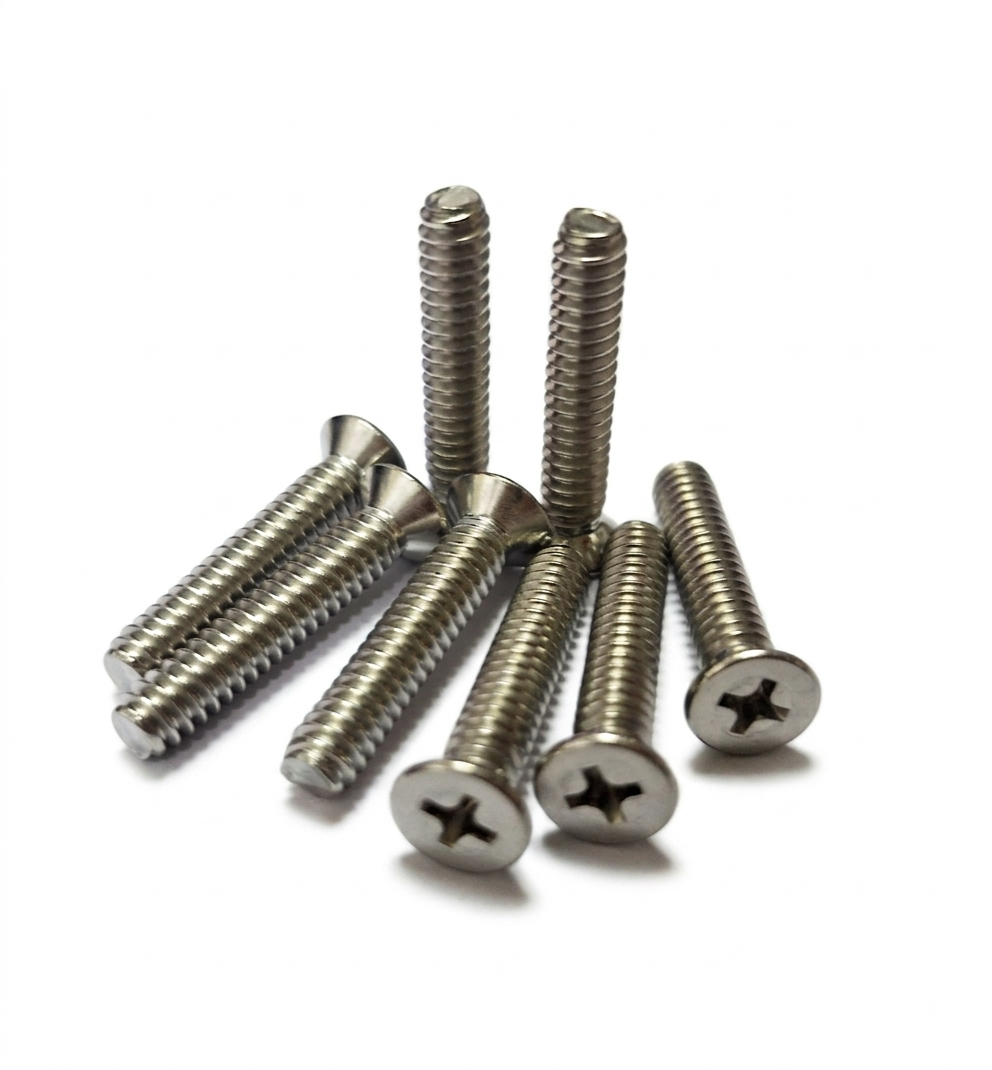3/16 x 1 Stainless steel SS 304 Grade flat csk head phillips machine screw for HVAC and hardware applications in UAE