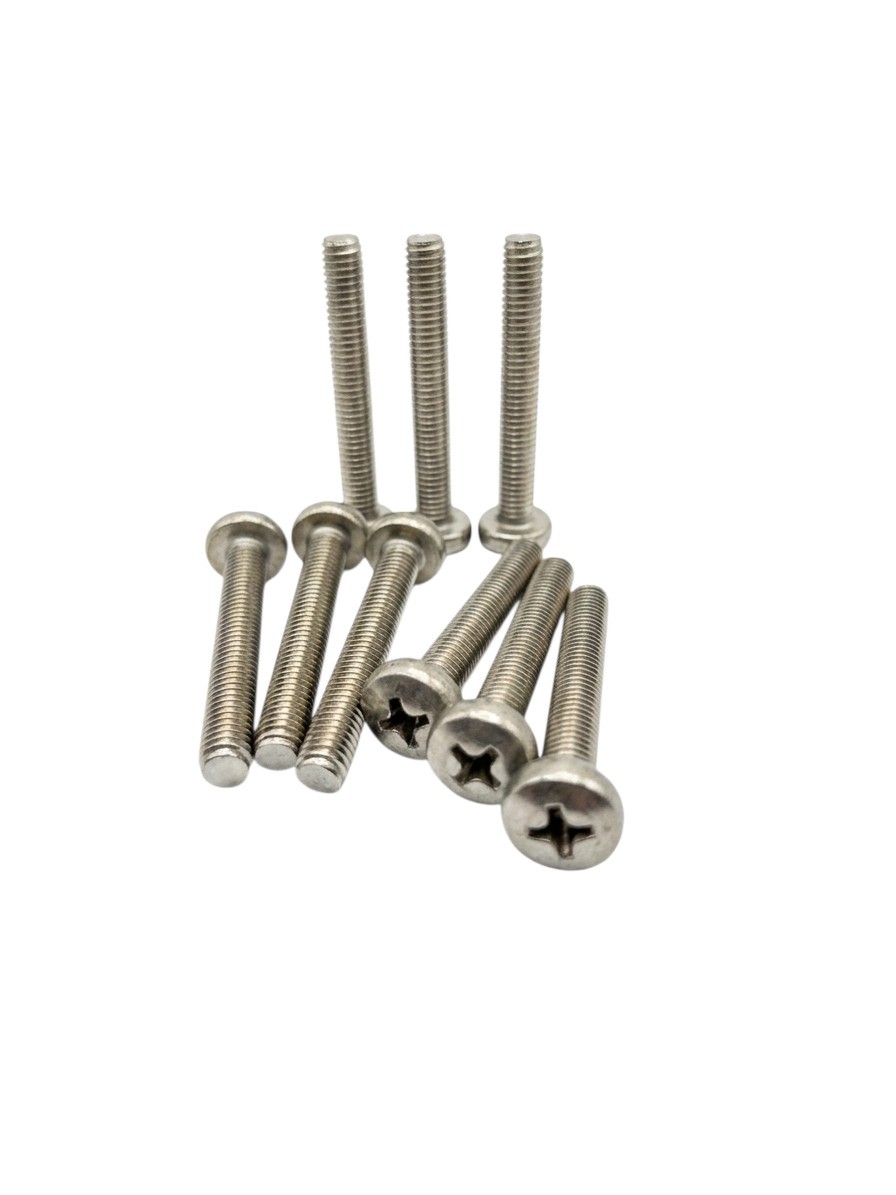 5 x 35 stainless steel SS 304 Grade machine screws pan head phillips made in germany supplier for HVAC and hardware applications in UAE